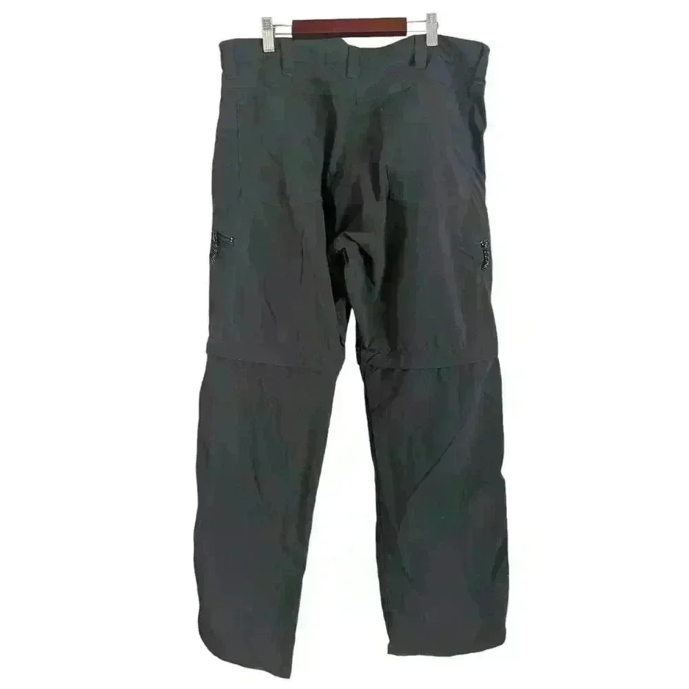 Wrangler Men’s All Terrain Convertible Cargo Pants Black Size 34 X 30 Hiking - Picture 4 of 6